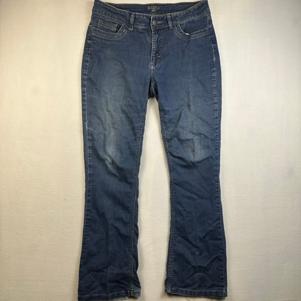 Riders by Lee Jeans Womens 12P Blue Bootcut Stretch Casual Denim Pants Modern